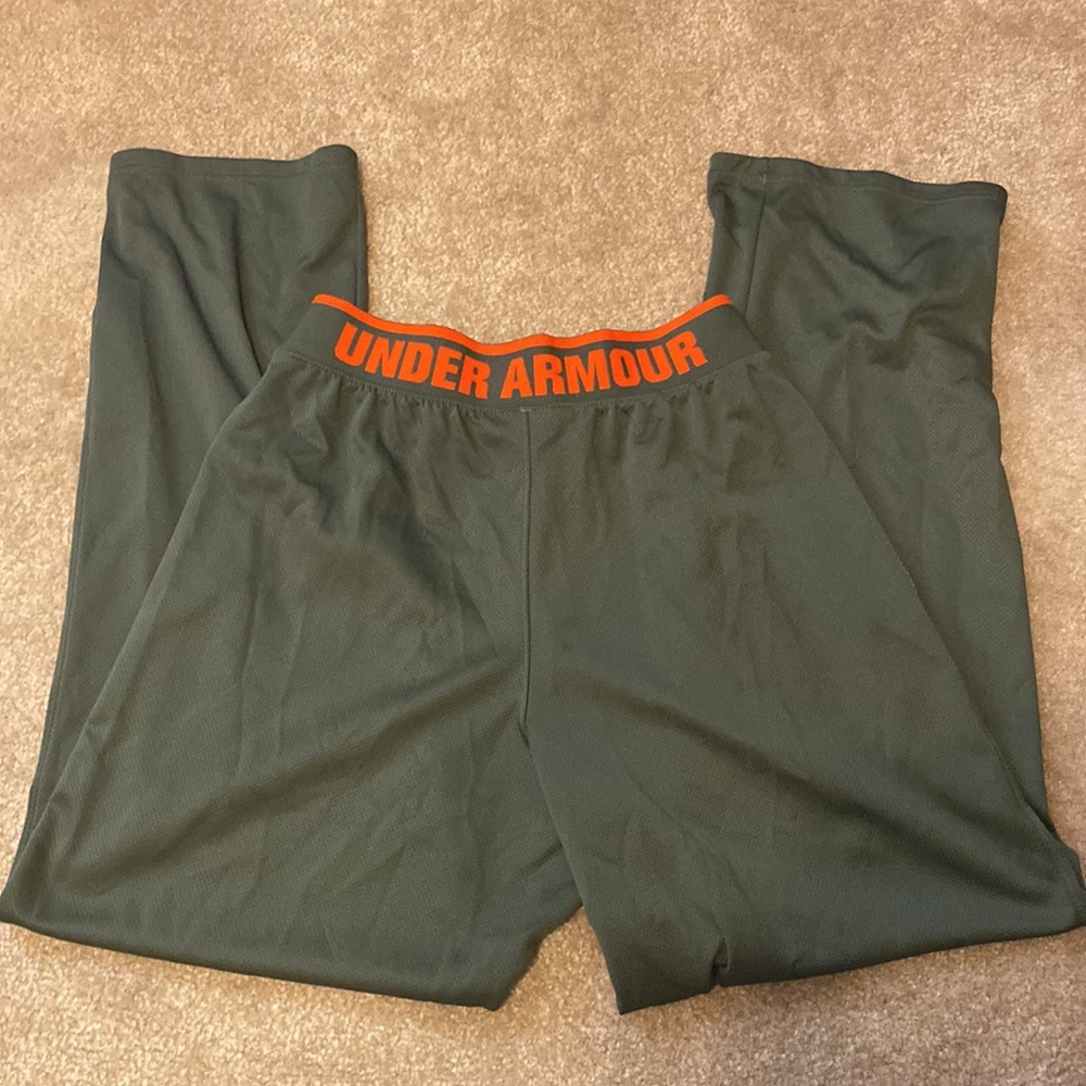 Under Armor Forest Green Mesh Athletic Pants - Picture 6 of 6